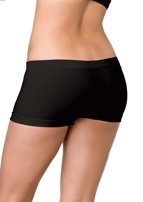 Seamless Bodysuit Boyshorts Black By Leg Avenue