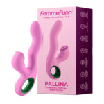suction cup rabbit vibrator Pallina Triple-Action Pink by Femme Funn