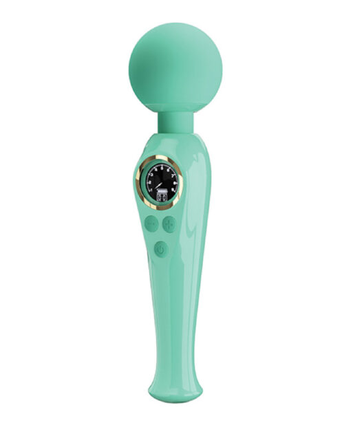 Led Wand Vibrator Skylar - Digital Display Turquoise By Pretty Love