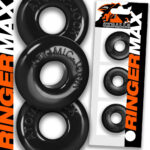 rubber cock ring Ringer Max 3-Pack Black by Oxballs