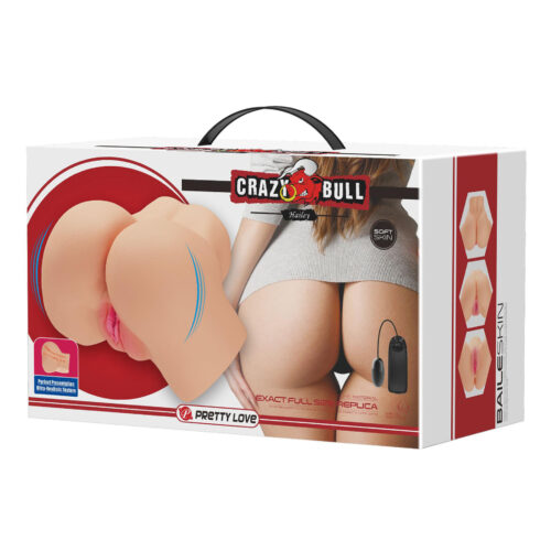 Vibrating Prostate Massagers Hailey Realistic Vagina And Ass Vibrator Beige By Pretty Love