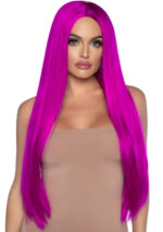 33 inch long straight center part wig - raspberry Pink by Leg Avenue