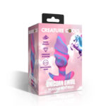 silicone anal plugs Unicorn Swirl Butt Plug Multi by XR Brands