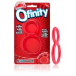 ofinity dual double silicone cock ring Red by Screaming O