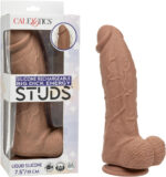 silicone rechargeable dildo Big Dick Energy Studs Brown by CalExotics