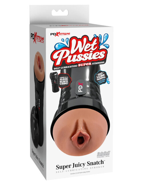 Wet Pussies Self Lubricating Stroker - Super Juicy Snatch Self-Lubricating Brown By Pipedream