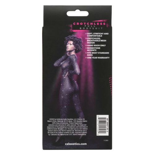 Radiance Crotchless Full Body Suit - One Size - Black By Calexotics