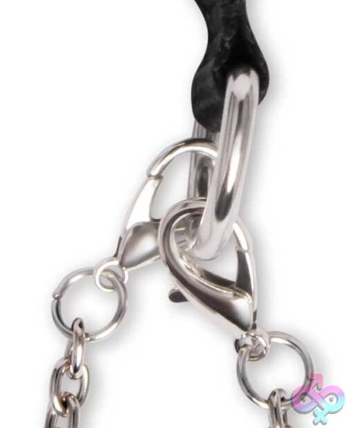 12 Pc Interchangeable Collar And Nipple Clips Set - Black - Image 2