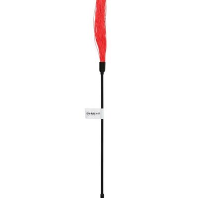 14-inch medium red rubber whip by Sportsheets shown against neutral background