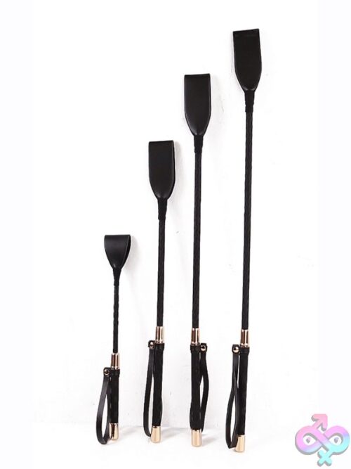 18&Quot; Pu Golden Tip Riding Crop – Black - Image 2