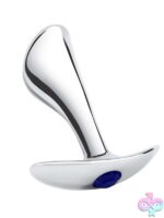2.5" Stainless Steel Bling Prostate Massager Plug – White Gem - Image 2