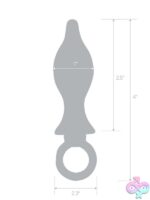 2.5" Stainless Steel Tapered Butt Plug with Loop Handle by Blue Line Men - Image 3