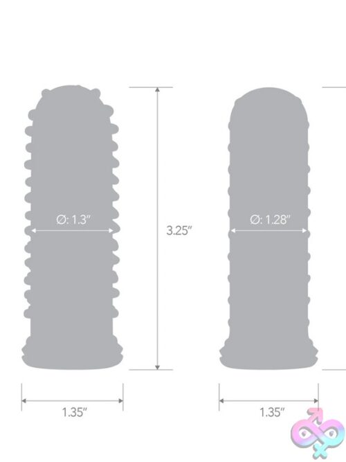 2-Pack Anal Stimulating Finger Sleeves – Blue - Image 3