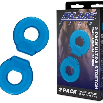 Ultra-stretch stamina endurance ring 2-pack in blue by Blue Line Men