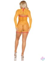 2 Pc Eyelet Net Mini Dress With Tie- Front Keyhole and Shrug O/s - Image 2