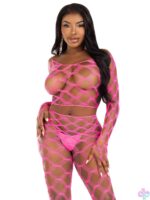 2 Pc Net Crop Top and Footless Tights - Image 3