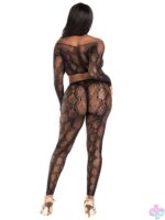 2 Pc Python Net Crop Top and Footless Tights - Image 2