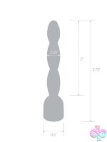2" Stainless Steel Wavy Penis Plug with Blue Gem - Image 3