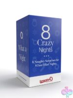 Eight Crazy Nights couples gift set in blue with vibrating rings and finger vibe by Screaming O