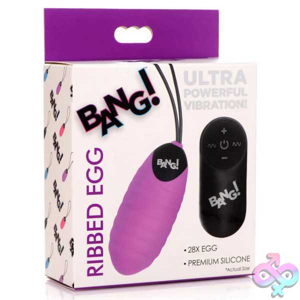 Discreet-Toys-28X-Ribbed-Silicone-Egg-Purple-Bng-Ag951 28X Ribbed Silicone Egg - Purple - Image 1