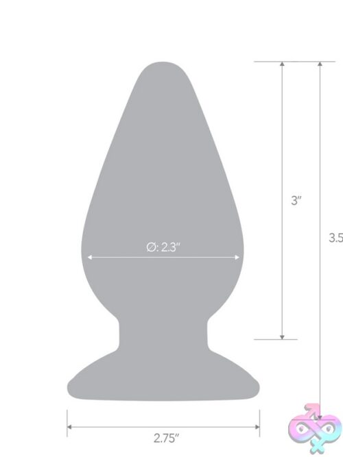 3.5&Quot; Smooth Butt Plug In Blue By Blue Line Men - Image 3
