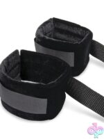 4-Piece Bondage Bed Strap & Flogger Kit in Black by Lux Fetish - Image 3