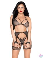 4pc All Tied Up Shimmer Bra and Panty Set