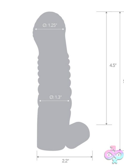 5.25&Quot; Vibrating Penis Enhancing Sleeve Extension – Clear - Image 3