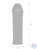 6.5" Clear Textured Penis Enhancing Sleeve Extension - Image 3