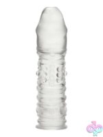 6.5" Veiny Penis Extension Sleeve – Clear - Image 2