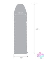 6.5" Wavy Ribbed Penis Extension – Clear - Image 3