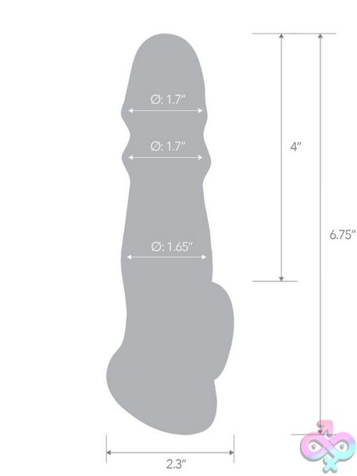 6.75&Quot; Girthy Penis Enhancing Sleeve Extension – Clear - Image 3