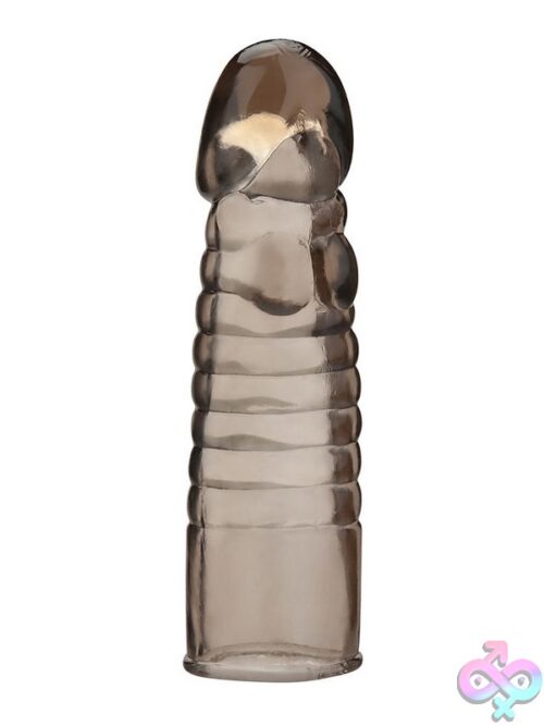 6&Quot; Ribbed Realistic Penis Enhancing Sleeve Extension – Clear - Image 2