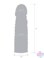 6" Ribbed Realistic Penis Enhancing Sleeve Extension – Clear - Image 3