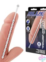 Polished silver teardrop urethral sound in stainless steel by Blue Line Men