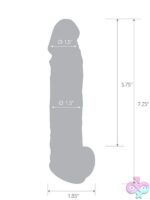 7.25" Super Real Penis Extension Sleeve With Ball Constriction Loop – Orange - Image 3