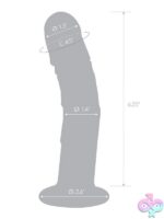7" Curved Realistic Glass Dildo With Veins - Image 3