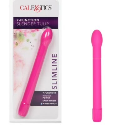 Slender tulip-tipped pink wand vibrator with Velvet-Cote finish by California Exotic Novelties