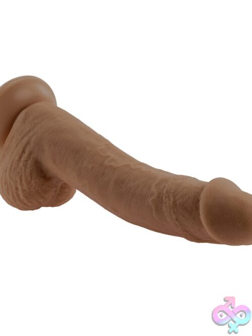 7&Quot; Natural Feel Flexskin Dildo – Dark Brown - Image 3