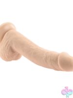 7" Natural Feel Flexskin Dildo – Beige - Image 3
