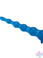 8.5" Anal Beads with Suction Cup Base – Blue - Image 2