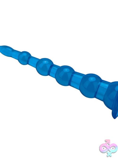 8.5&Quot; Anal Beads With Suction Cup Base – Blue - Image 2