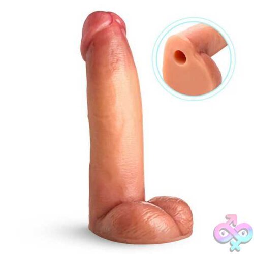 8&Quot; Cock Lock Dildo With Balls - Light - Image 2