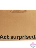 Act Surprised large blue gift bag by Wood Rocket