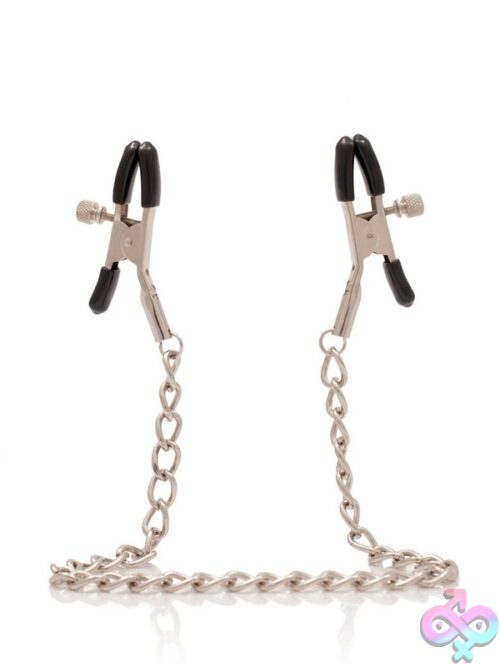 Adjustable Nipple Clamps On Chain – Silver Metal - Image 2