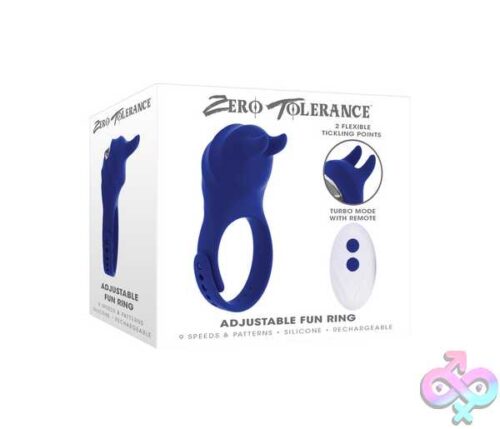 remote control cock ring — Adjustable Fun Ring Blue
