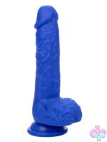 Admiral 7" Vibrating Sailor – Blue Silicone Rechargeable Dong - Image 2