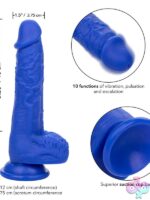 Admiral 7" Vibrating Sailor – Blue Silicone Rechargeable Dong - Image 3