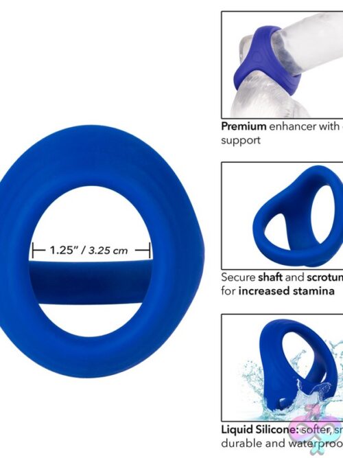 Admiral Cock &Amp; Ball Dual Ring – Blue - Image 3