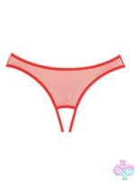 Adore Expose Crotchless Panty in Red - Image 2